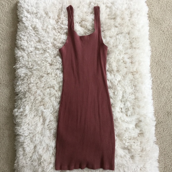 🎉HP🎉Mauve Ribbed Mini Dress - Picture 3 of 8